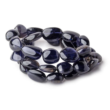 10x12-15x23mm Iolite plain nugget beads 20 inch 35 beads AAA+ (ONLINE ORDER ONLY)