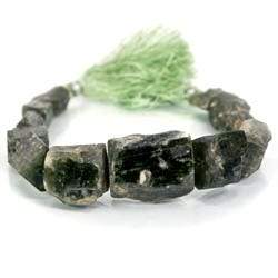 10x12-22x19mm Chrome Diopside Straight Drilled Natural Crystals 8 in 12 pcs (ONLINE ORDER ONLY)