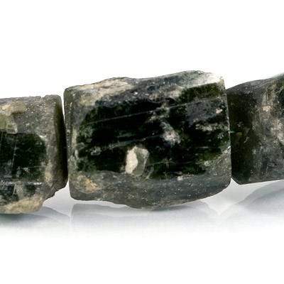 10x12-22x19mm Chrome Diopside Straight Drilled Natural Crystals 8 in 12 pcs (ONLINE ORDER ONLY)