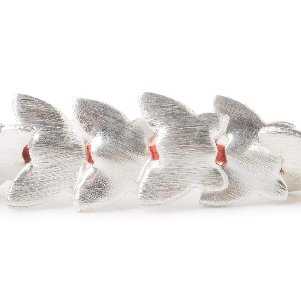 10x12mm Sterling Silver Plated Copper Butterfly Brushed Bead 8 inch 35 pcs (ONLINE ORDER ONLY)