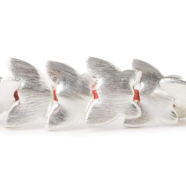 10x12mm Sterling Silver Plated Copper Butterfly Brushed Bead 8 inch 35 pcs (ONLINE ORDER ONLY)