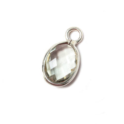 10x14mm Prasiolite Faceted Oval Silver Pendant (ONLINE ORDER ONLY)
