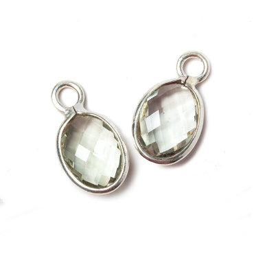 10x14mm Prasiolite Faceted Oval Silver Pendant (ONLINE ORDER ONLY)