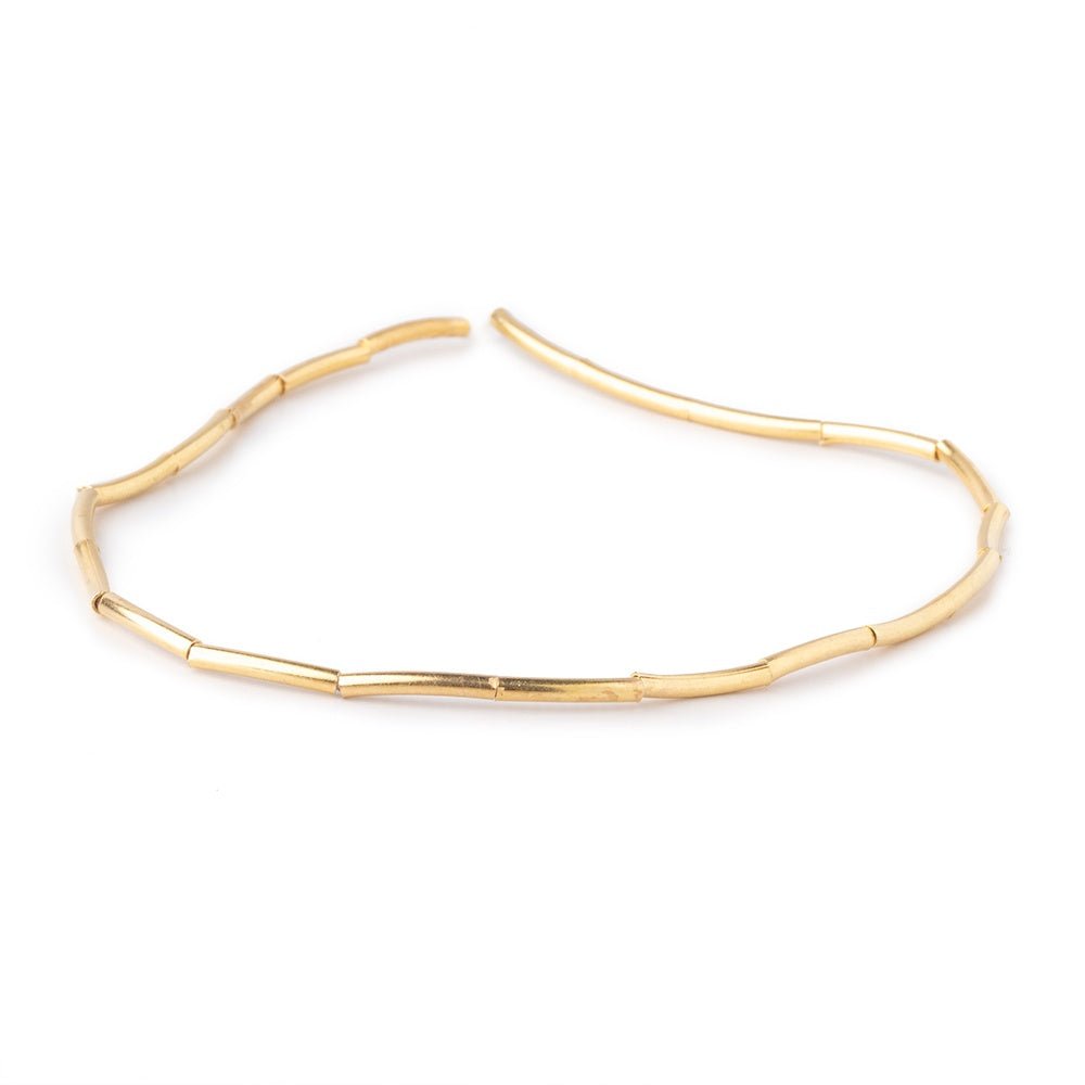 10x1.5mm Vermeil Tube Beads 8 inch 20 pieces (ONLINE ORDER ONLY)