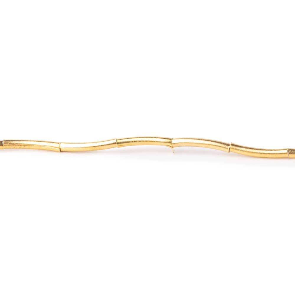 10x1.5mm Vermeil Tube Beads 8 inch 20 pieces (ONLINE ORDER ONLY)