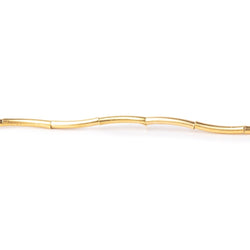 10x1.5mm Vermeil Tube Beads 8 inch 20 pieces (ONLINE ORDER ONLY)