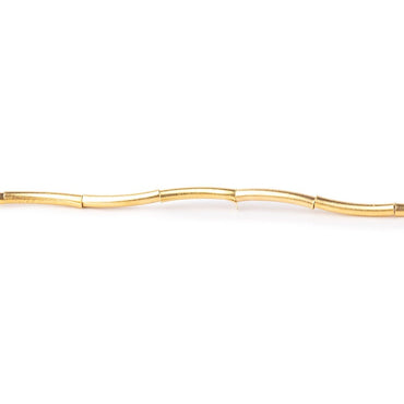 10x1.5mm Vermeil Tube Beads 8 inch 20 pieces (ONLINE ORDER ONLY)