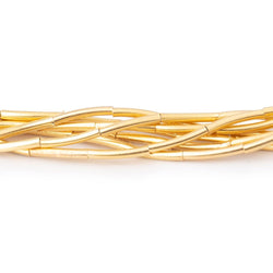 10x1.5mm Vermeil Tube Beads 8 inch 20 pieces (ONLINE ORDER ONLY)