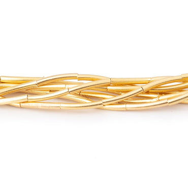 10x1.5mm Vermeil Tube Beads 8 inch 20 pieces (ONLINE ORDER ONLY)