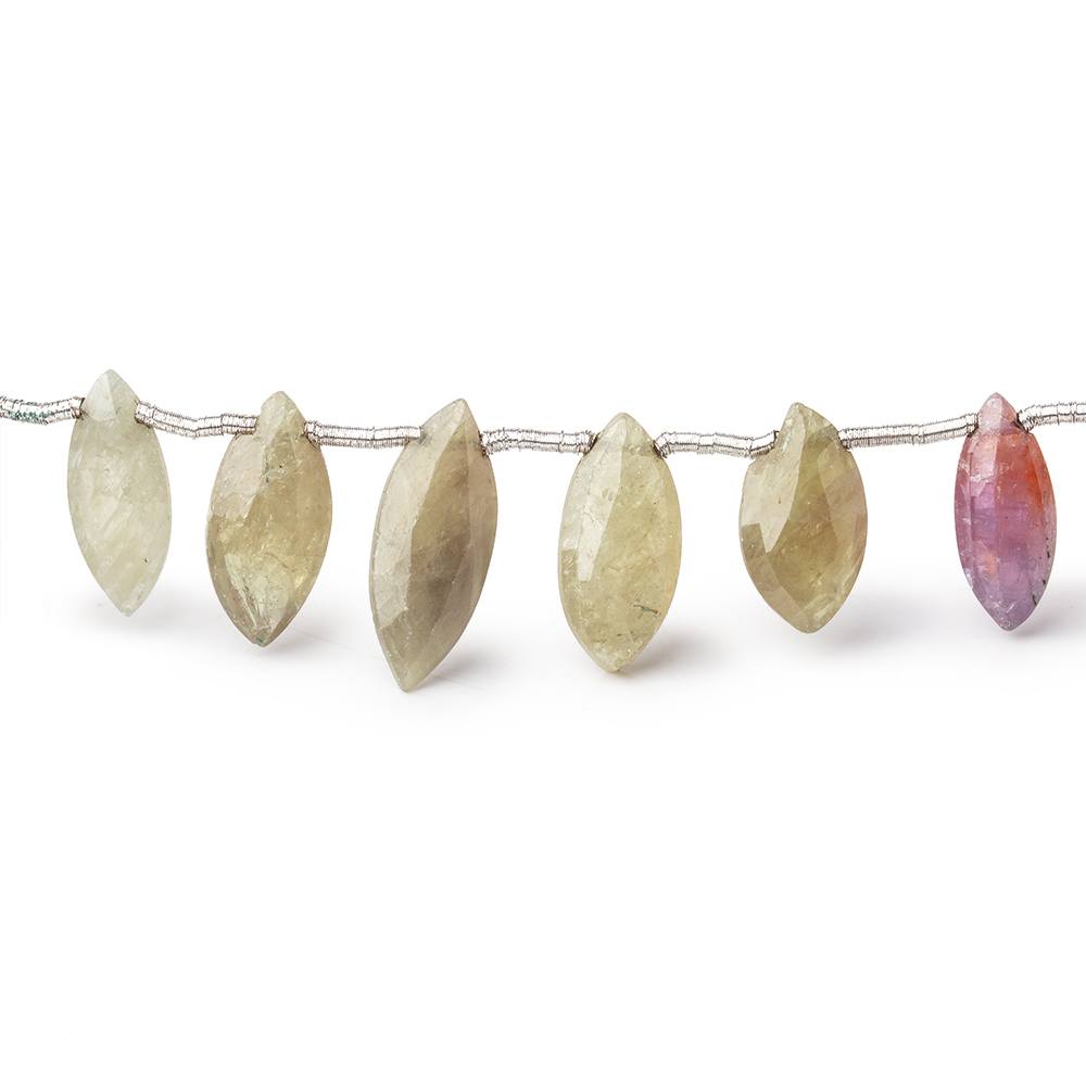 10x4-14x6mm Multi Color Sapphire Faceted Marquise Beads 7 inch 22 pieces (ONLINE ORDER ONLY)