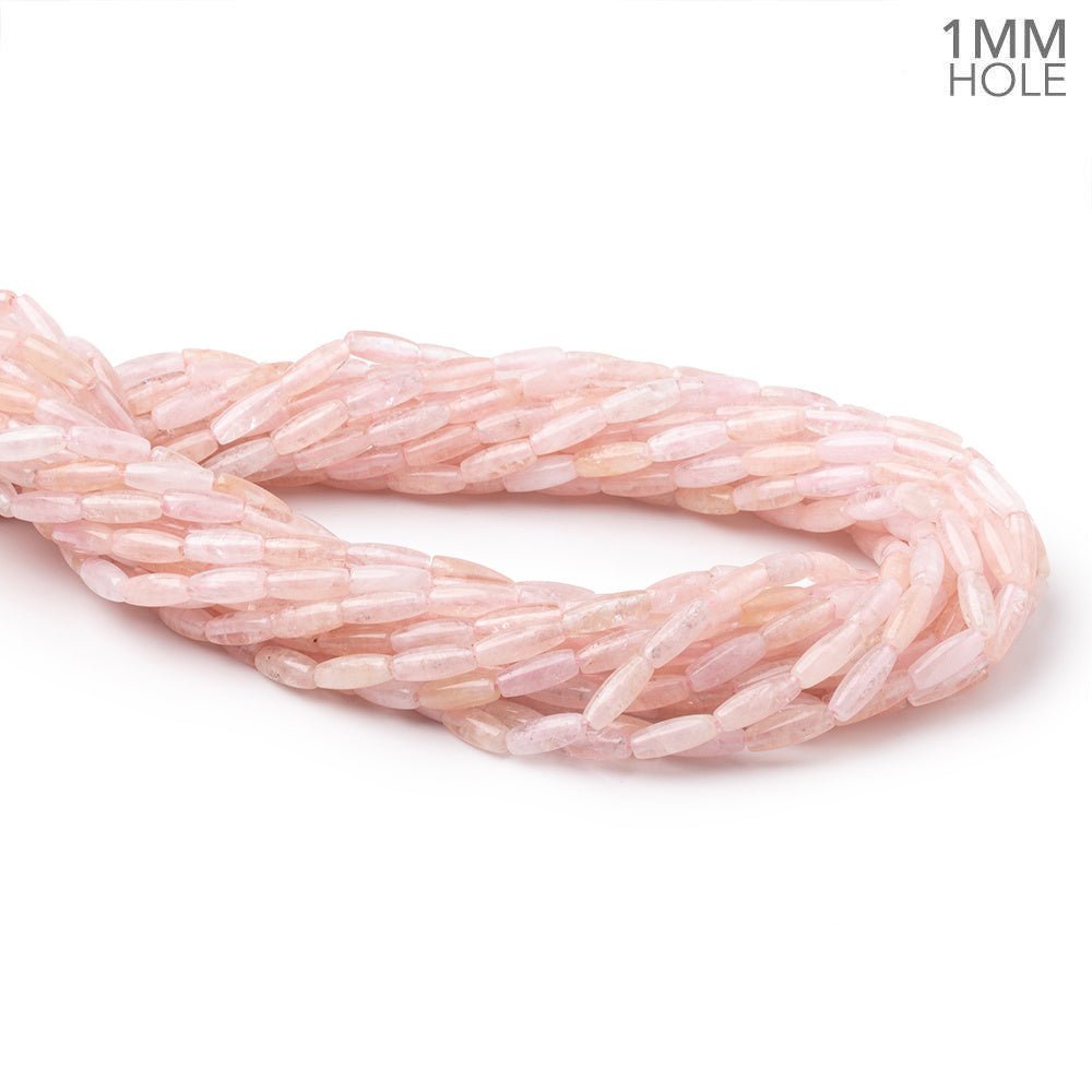 10x4mm Morganite Plain Rice Beads 16 inch 40 pieces 1mm Drill Hole (ONLINE ORDER ONLY)