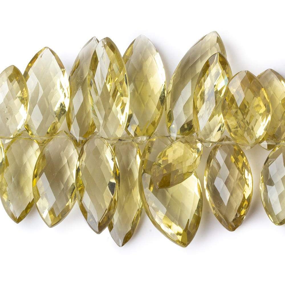 10x5-28x13mm Lemon Quartz top drilled Faceted Marquise beads 9 inch 62 pieces AAA (ONLINE ORDER ONLY)