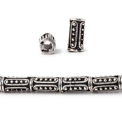 10x5mm Dotted Oval Design Tube Beads 8 inch 21 pieces (ONLINE ORDER ONLY)