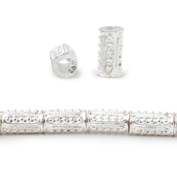 10x5mm Dotted Oval Design Tube Beads 8 inch 21 pieces (ONLINE ORDER ONLY)