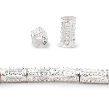 10x5mm Dotted Oval Design Tube Beads 8 inch 21 pieces (ONLINE ORDER ONLY)