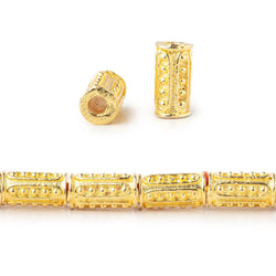 10x5mm Dotted Oval Design Tube Beads 8 inch 21 pieces (ONLINE ORDER ONLY)