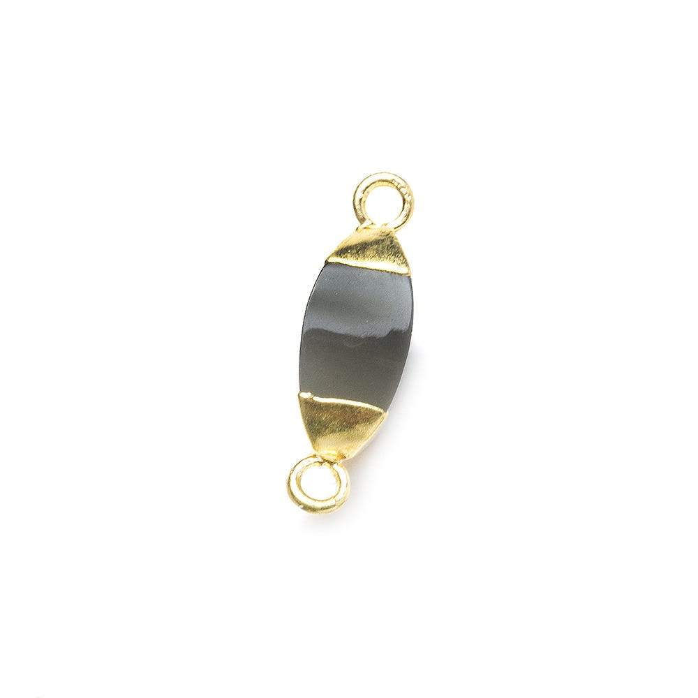 10x5mm Gold Leafed Chocolate Moonstone 4 sided Marquise Connector 1 piece (ONLINE ORDER ONLY)