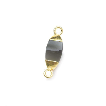 10x5mm Gold Leafed Chocolate Moonstone 4 sided Marquise Connector 1 piece (ONLINE ORDER ONLY)