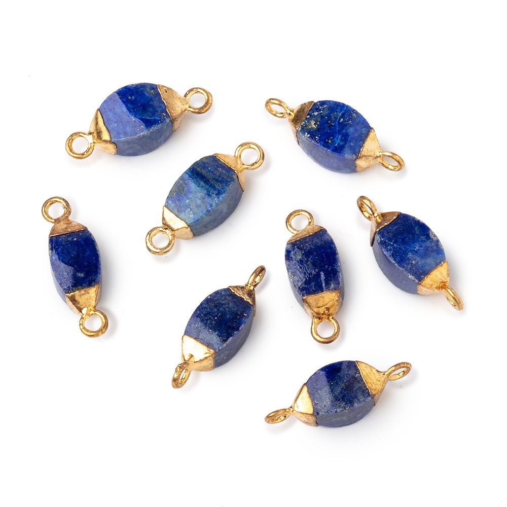 10x5mm Gold Leafed Lapis Lazuli 4 sided Marquise Connector 1 piece (ONLINE ORDER ONLY)