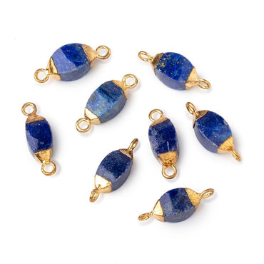 10x5mm Gold Leafed Lapis Lazuli 4 sided Marquise Connector 1 piece (ONLINE ORDER ONLY)