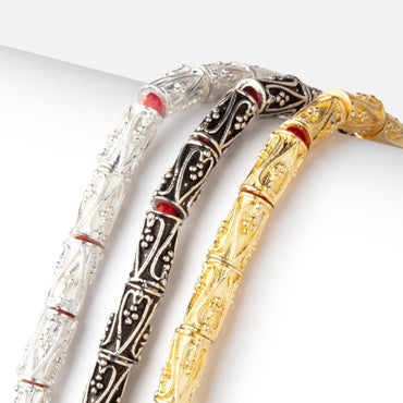 10x5mm Heart Design Tube Beads 8 inch 21 pieces (ONLINE ORDER ONLY)