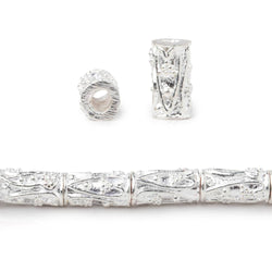 10x5mm Heart & Paisley Design Tube Beads 8 inch 20 pieces (ONLINE ORDER ONLY)