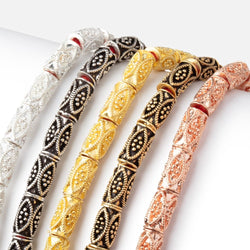 10x5mm Marquise Design Tube Beads 8 inch 21 pieces (ONLINE ORDER ONLY)