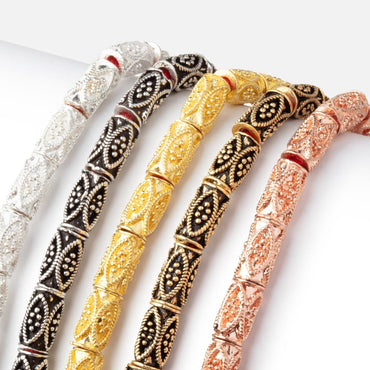 10x5mm Marquise Design Tube Beads 8 inch 21 pieces (ONLINE ORDER ONLY)