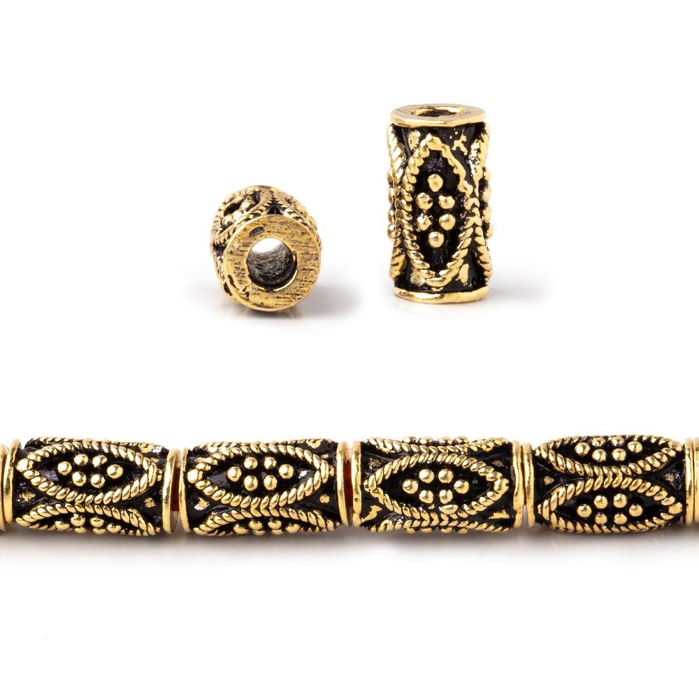10x5mm Marquise Design Tube Beads 8 inch 21 pieces (ONLINE ORDER ONLY)