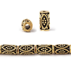 10x5mm Marquise Design Tube Beads 8 inch 21 pieces (ONLINE ORDER ONLY)