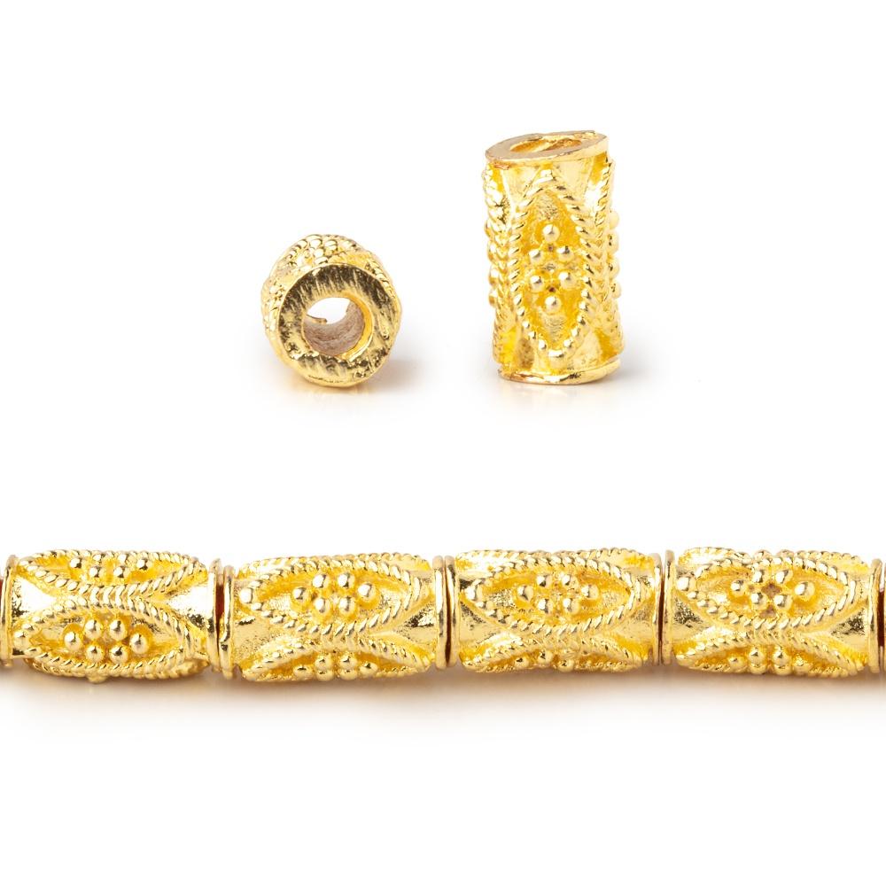 10x5mm Marquise Design Tube Beads 8 inch 21 pieces (ONLINE ORDER ONLY)