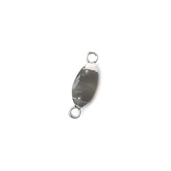 10x5mm Silver Leafed Chocolate Moonstone 4 sided Marquise Connector 1 piece (ONLINE ORDER ONLY)