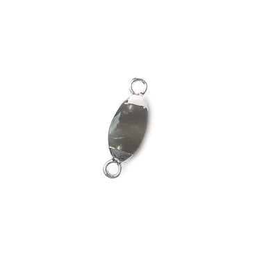 10x5mm Silver Leafed Chocolate Moonstone 4 sided Marquise Connector 1 piece (ONLINE ORDER ONLY)