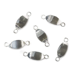 10x5mm Silver Leafed Chocolate Moonstone 4 sided Marquise Connector 1 piece (ONLINE ORDER ONLY)