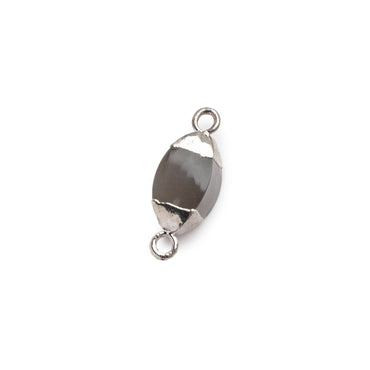 10x5mm Silver Leafed Platinum Moonstone 4 sided Marquise Connector 1 piece (ONLINE ORDER ONLY)