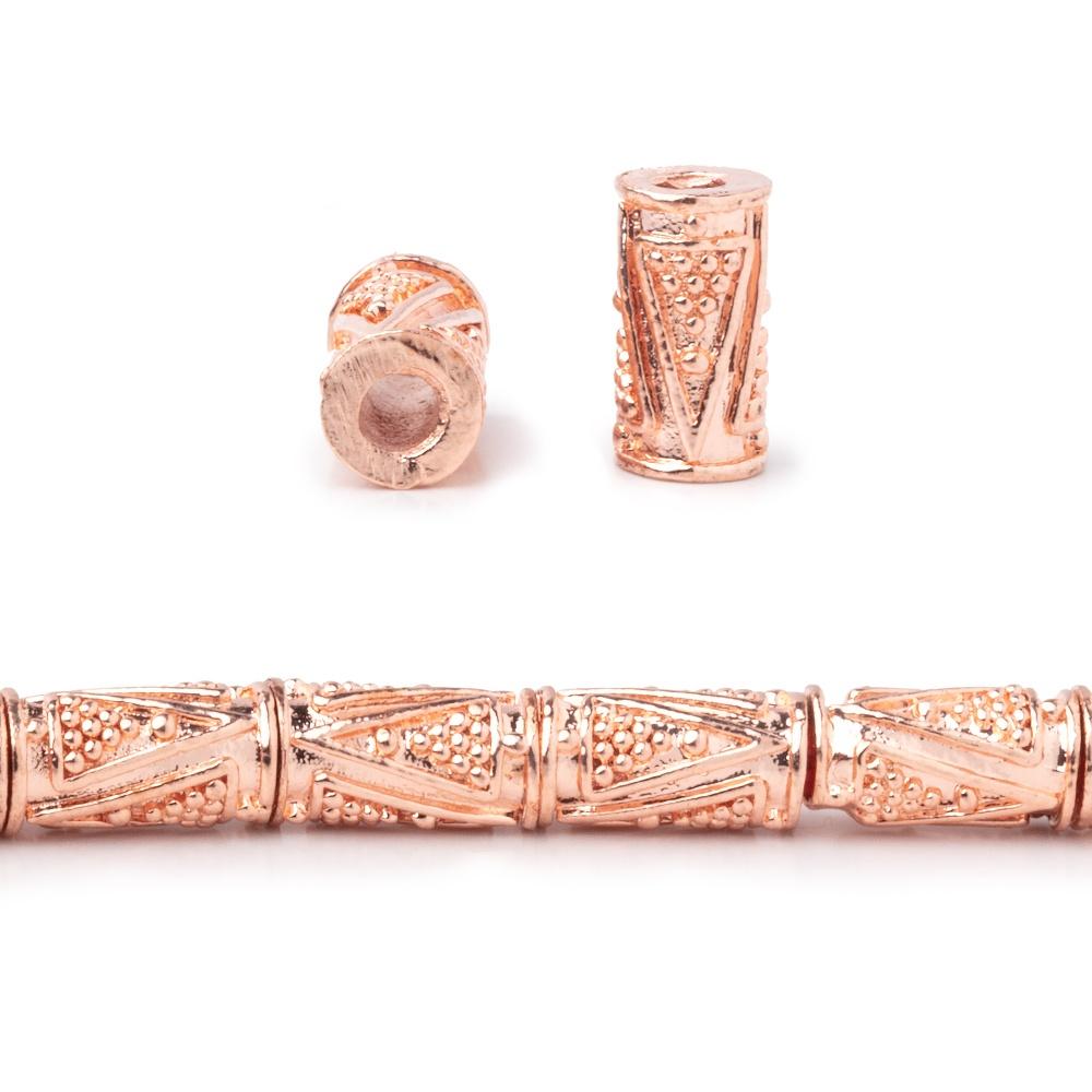10x5mm Triangle Design Tube Beads 8 inch 21 pieces (ONLINE ORDER ONLY)