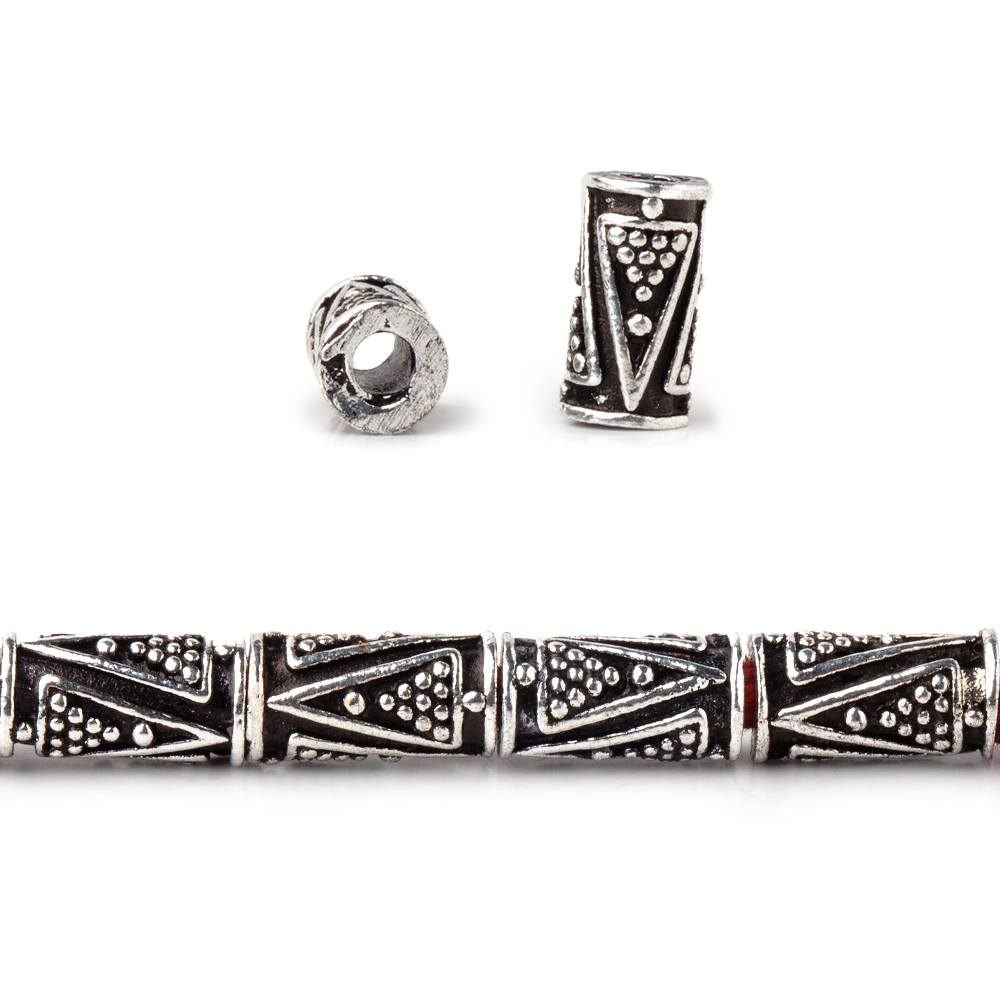 10x5mm Triangle Design Tube Beads 8 inch 21 pieces (ONLINE ORDER ONLY)