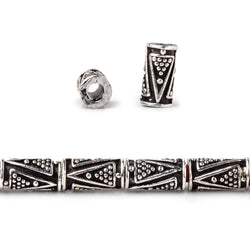 10x5mm Triangle Design Tube Beads 8 inch 21 pieces (ONLINE ORDER ONLY)