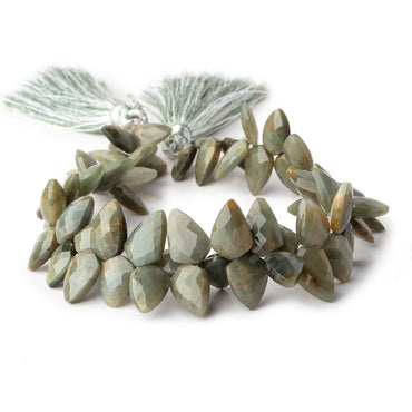 10x6-13x8mm Cat's Eye Quartz Faceted Shield Beads 8 inch 60 pieces (ONLINE ORDER ONLY)