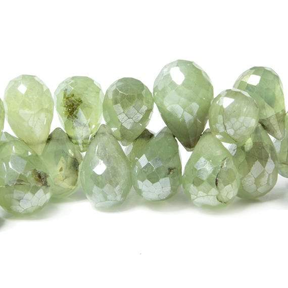 10x6-13x8mm Mystic Prehnite Tear Drop Beads 8 inch 68 pieces (ONLINE ORDER ONLY)