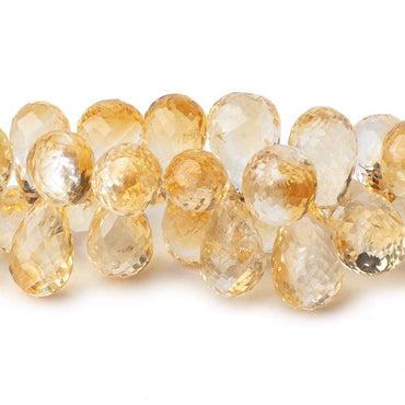 10x6-15x10mm Citrine Faceted Tear Drop Beads 7 inch 63 pieces (ONLINE ORDER ONLY)