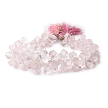 10x6-17x9mm Rose Quartz Top Drilled Twist beads 9 inch 82 pieces (ONLINE ORDER ONLY)