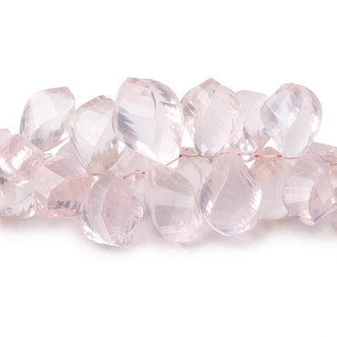 10x6-17x9mm Rose Quartz Top Drilled Twist beads 9 inch 82 pieces (ONLINE ORDER ONLY)