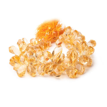 10x6-19x9mm Citrine Top Drilled Faceted Twist Beads 8 inch 78 pieces AAA (ONLINE ORDER ONLY)