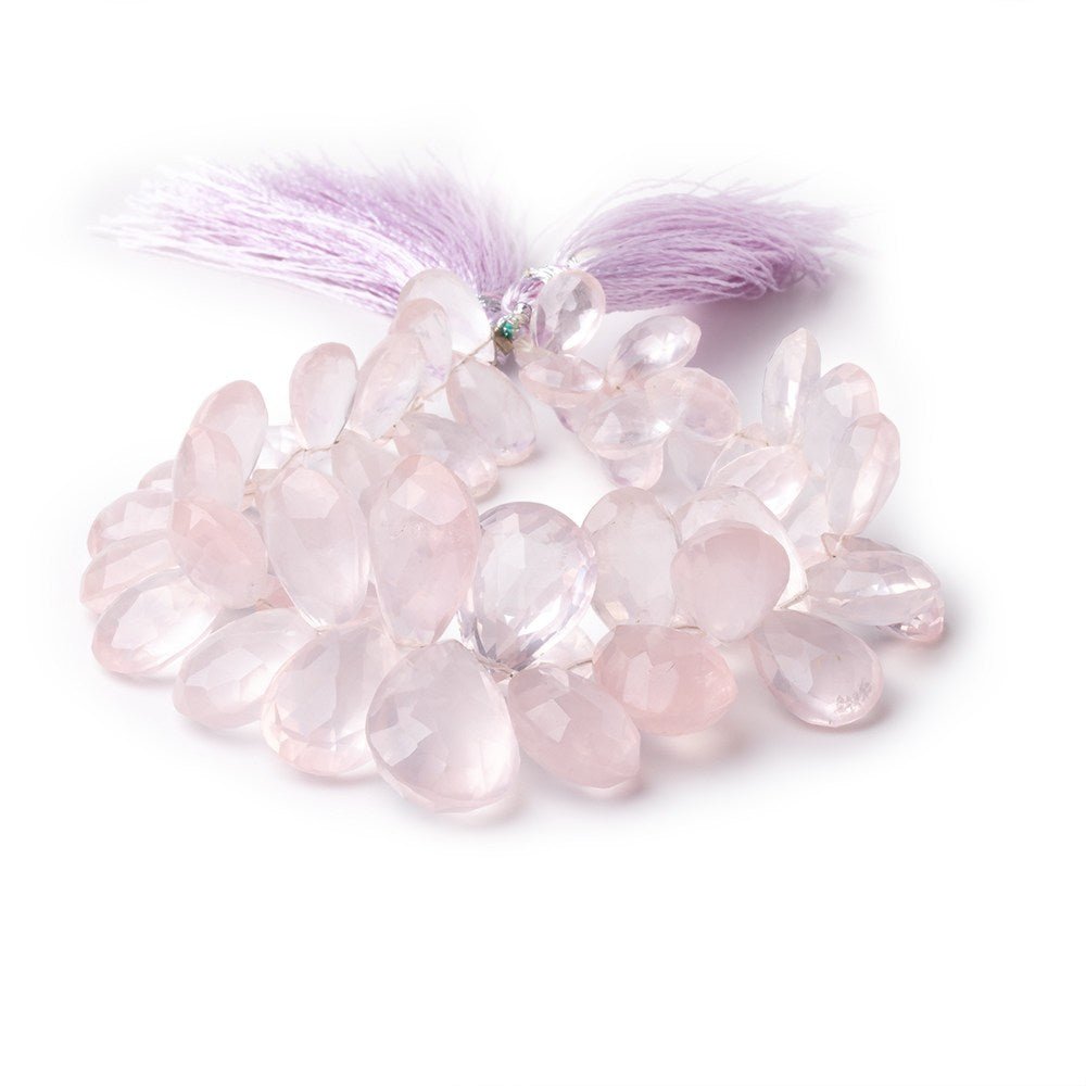 10x6-20x14mm Rose Quartz Faceted Pear Beads 8 inch 54 pieces AA (ONLINE ORDER ONLY)