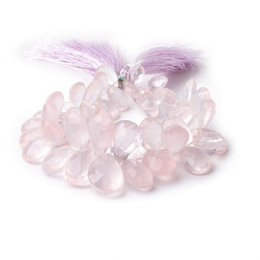 10x6-20x14mm Rose Quartz Faceted Pear Beads 8 inch 54 pieces AA (ONLINE ORDER ONLY)