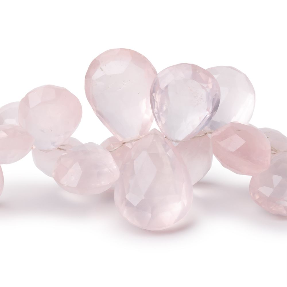 10x6-20x14mm Rose Quartz Faceted Pear Beads 8 inch 54 pieces AA (ONLINE ORDER ONLY)