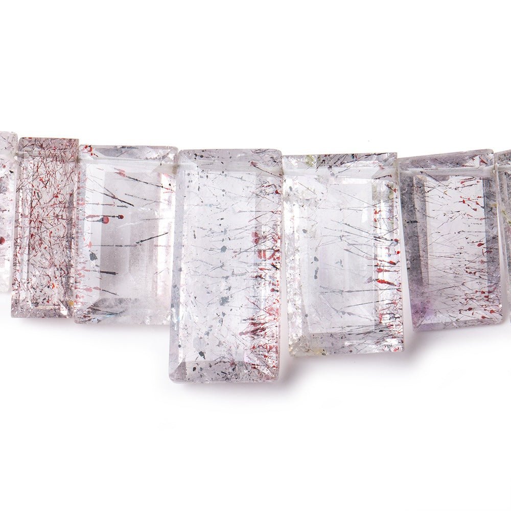 10x6-23x11mm Moss Amethyst Pavilion Faceted Rectangles 6 inch 21 beads (ONLINE ORDER ONLY)