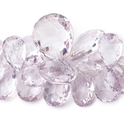 10x6-28x23mm Pink Amethyst faceted pear beads 7 inch 38 pieces AAA (ONLINE ORDER ONLY)