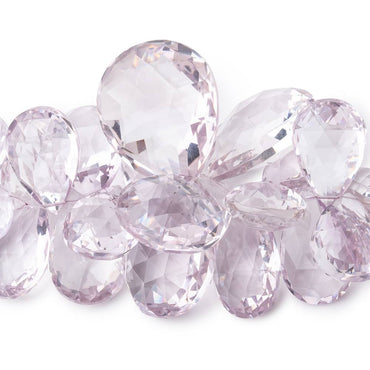 10x6-28x23mm Pink Amethyst faceted pear beads 7 inch 38 pieces AAA (ONLINE ORDER ONLY)